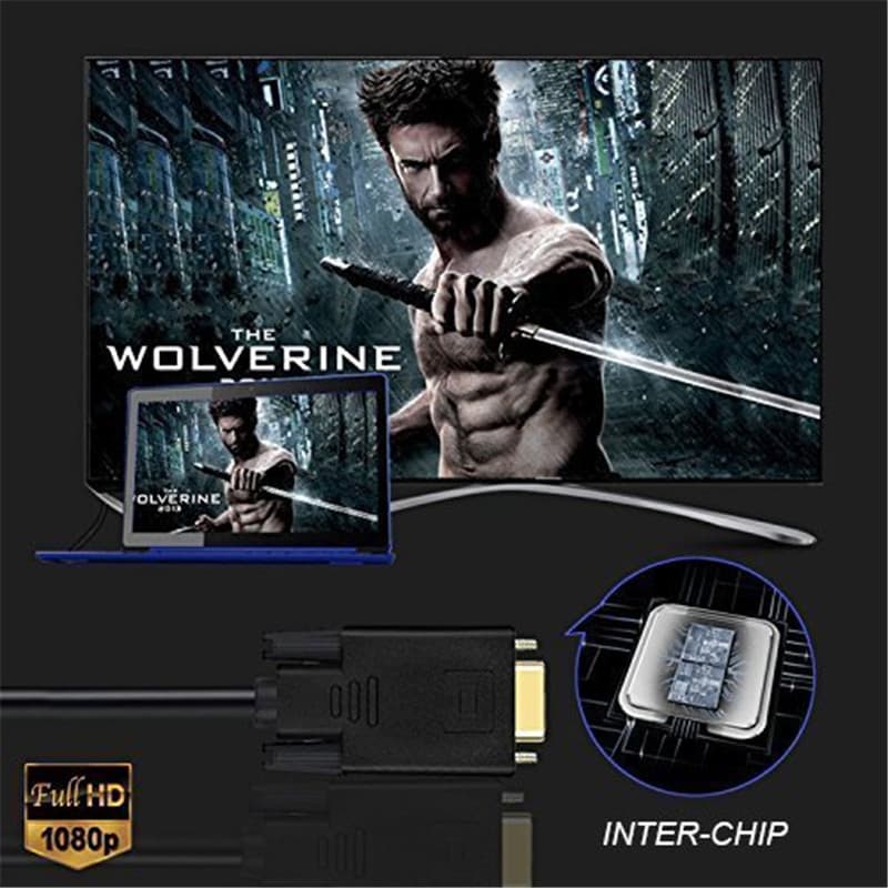 Кабель-конвертер HDMI Male — VGA Male, 1.8 м, 1080P Stone ST-HD-VGA-1.8M
