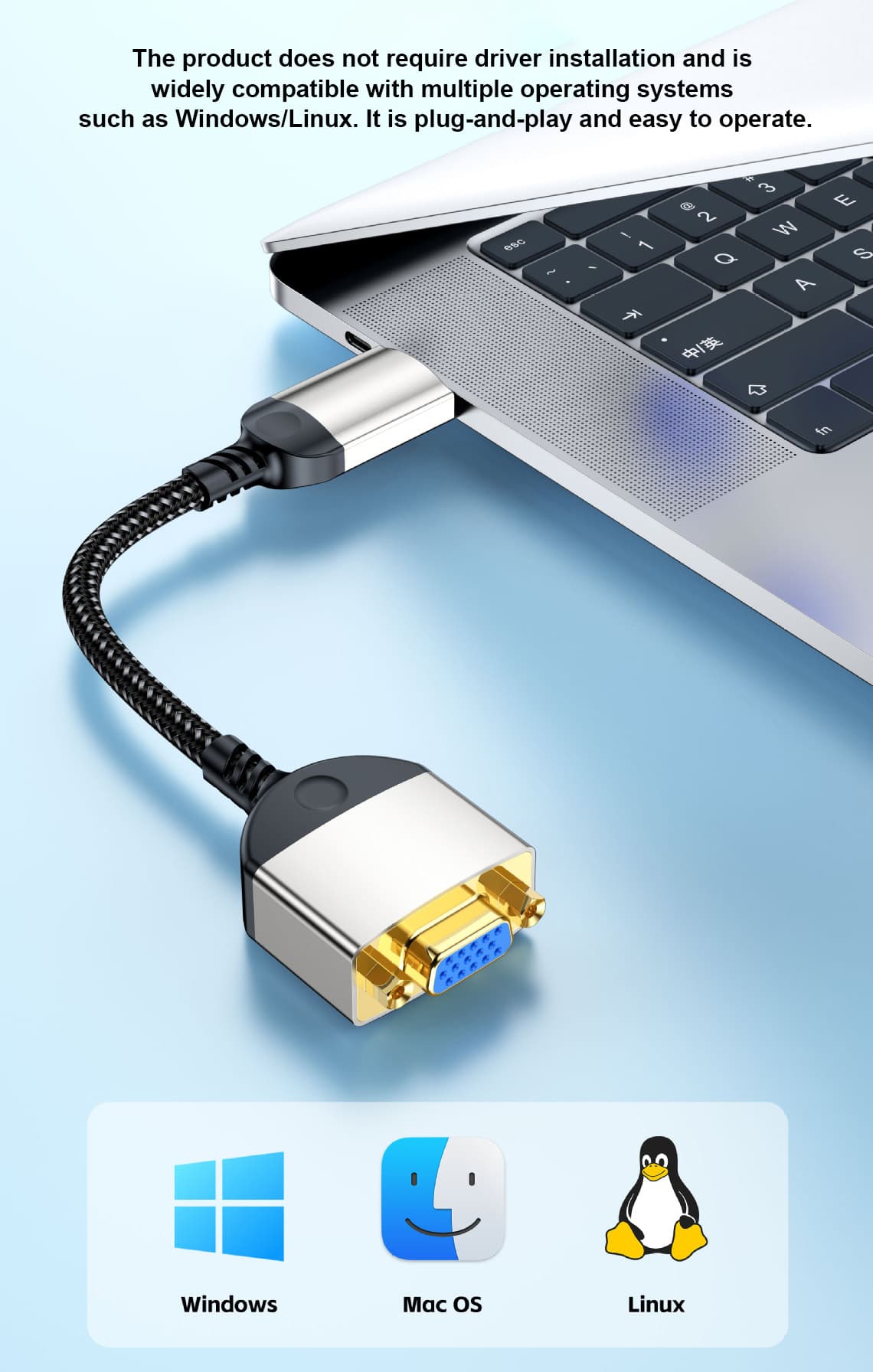 Конвертер HDMI — VGA (адаптер) Stone ST-HDM-VGAF-20CM