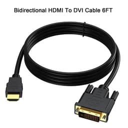 Кабель HDMI (тато) — DVI-D 24+1 (тато), двонаправлений, 1080P Stone ST-HD-DVI-10M — мініатюра 2