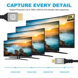 Кабель Micro HDMI — HDMI 8K Ultra HD (HDMI 2.1) Stone ST-Micro-HD-8K-1M — мініатюра 3