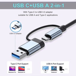 Хаб 8 в 1 SD/TF HDMI 4K30Hz USB2.0 USB 3.0 Type-C PD 100W Stone ST-H30 — мініатюра 3