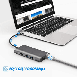 Хаб 10 в 1 SD/TF HDMI 4K30Hz USB2.0 USB 3.0 Type-C PD 100W Stone ST-H36 — мініатюра 4