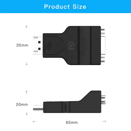 Адаптер DisplayPort (тато) — VGA (мама) Stone ST-VGA-DP — мініатюра 2