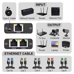 RJ45 спліттер 1 у 2 — Gigabit LAN адаптер Stone ST-RJSP-1x2 — мініатюра 5