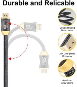 Кабель HDMI 2.1 — 8K/60Hz, 4K/120Hz, 48 Гбіт/с Stone ST-S010-8K-1.5M — мініатюра 4