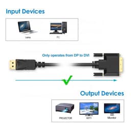Кабель DisplayPort (тато) — DVI-D 24+1 (тато), Full HD 1080P Stone ST-DP-DVI-1M — мініатюра 4