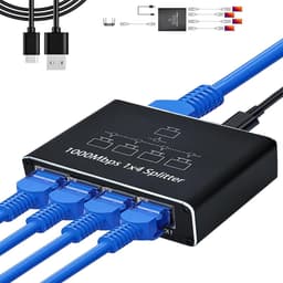 RJ45 Ethernet-розгалужувач 1 на 4 порти — Gigabit 1000 Мбіт/с Stone ST-RJSP-1x4 — мініатюра 2