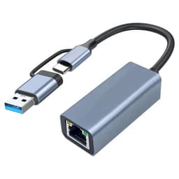Мережевий адаптер 2 в 1 USB-A + Type-C — RJ45 Gigabit Ethernet Stone ST-NC2507G — мініатюра 6