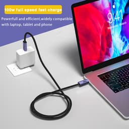 Кутовий кабель USB4 Type-C — 20 Гбіт/с, 100 Вт, 8K 60 Гц Stone ST-USB4R-1M — мініатюра 4