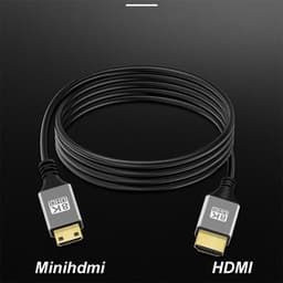 Кабель HDMI 2.1 (тато) — Mini HDMI (тато), 8K/60Hz Stone ST-Mini-HD-8K-1M — мініатюра 4