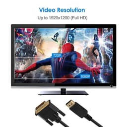 Кабель DisplayPort (тато) — DVI-D 24+1 (тато), Full HD 1080P Stone ST-DP-DVI-1M — мініатюра 6