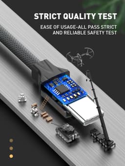 Кабель USB-A на Type-C Lndio 1м 30 Ватт (LS441) — мініатюра 4