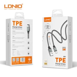 Кабель USB-A на Type-C Lndio 1м 30 Ватт (LS441) — мініатюра 2