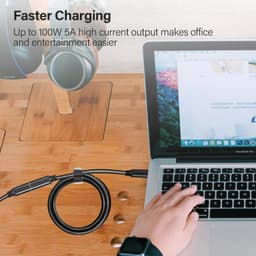 Подовжувач USB 3.2 Gen2 Type-C 20 Гбіт/с, 100 Вт Stone ST-TCMF-1M