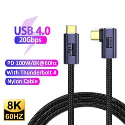 Кутовий кабель USB4 Type-C — 20 Гбіт/с, 100 Вт, 8K 60 Гц Stone ST-USB4R-1M