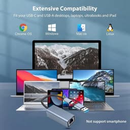 Мережевий адаптер 2 в 1 USB-A + Type-C — RJ45 Gigabit Ethernet Stone ST-NC2507G