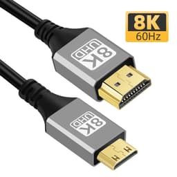 Кабель HDMI 2.1 (тато) — Mini HDMI (тато), 8K/60Hz Stone ST-Mini-HD-8K-1M