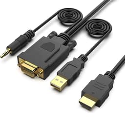 Кабель HDMI — VGA з аудіо 3.5 мм та живленням USB Stone ST-HDVGA3.5USB-1.8M