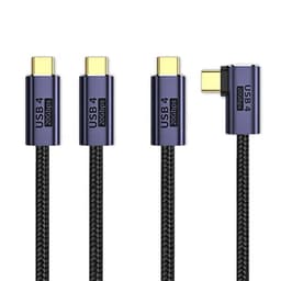 Кутовий кабель USB4 Type-C — 20 Гбіт/с, 100 Вт, 8K 60 Гц Stone ST-USB4R-2M