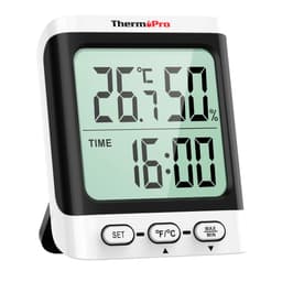 Кімнатний термогігрометр з годинником ThermoPro TP152