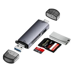 Хаб 6 в 1 USB Hub Card Reader Stone SD/TF Type-C ST-CR003