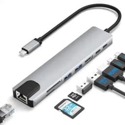 Хаб 8 в 1 SD/TF HDMI 4K30Hz USB2.0 USB 3.0 Type-C PD 100W Stone ST-H15