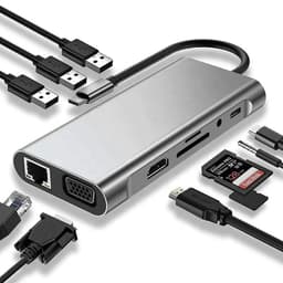 Хаб 10 в 1 SD/TF HDMI 4K30Hz USB2.0 USB 3.0 Type-C PD 100W Stone ST-H36